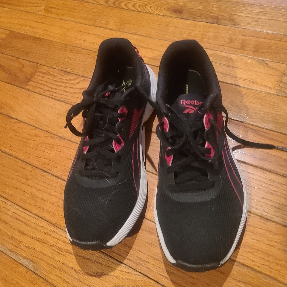 Reebok Black and Pink Athletic Shoes
